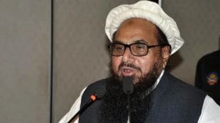 Hafiz Saeed during a court appearance related to terror activities in India