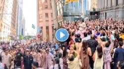 अमेरिकेत पार पडलं भारतीय लग्न, ४०० पाहुण्यांनी नाचून वॉल स्ट्रीट केला जाम; थक्क करणारा VIDEO VIRAL