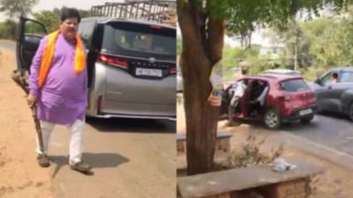 Madhya Pradesh BJP MLA Ambrish Sharma wields gun to chase away masked goons