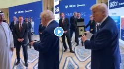 Donald Trump Video : यूएईकडून गिफ्ट म्हणून मिळालं ‘एक थेंब तेल’; डोनाल्ड ट्रम्प यांच्या प्रतिक्रियेचा Video व्हायरल