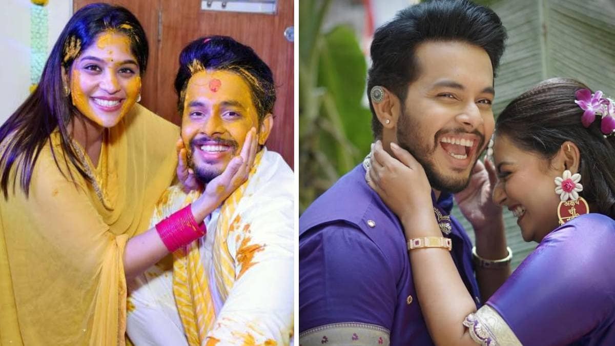 Marathi actor Akshay Kelkar Haldi Ceremony photos shared by samruddhi Kelkar sadhana kakatkar