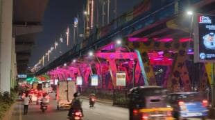Metro roof work close Nitin flyover