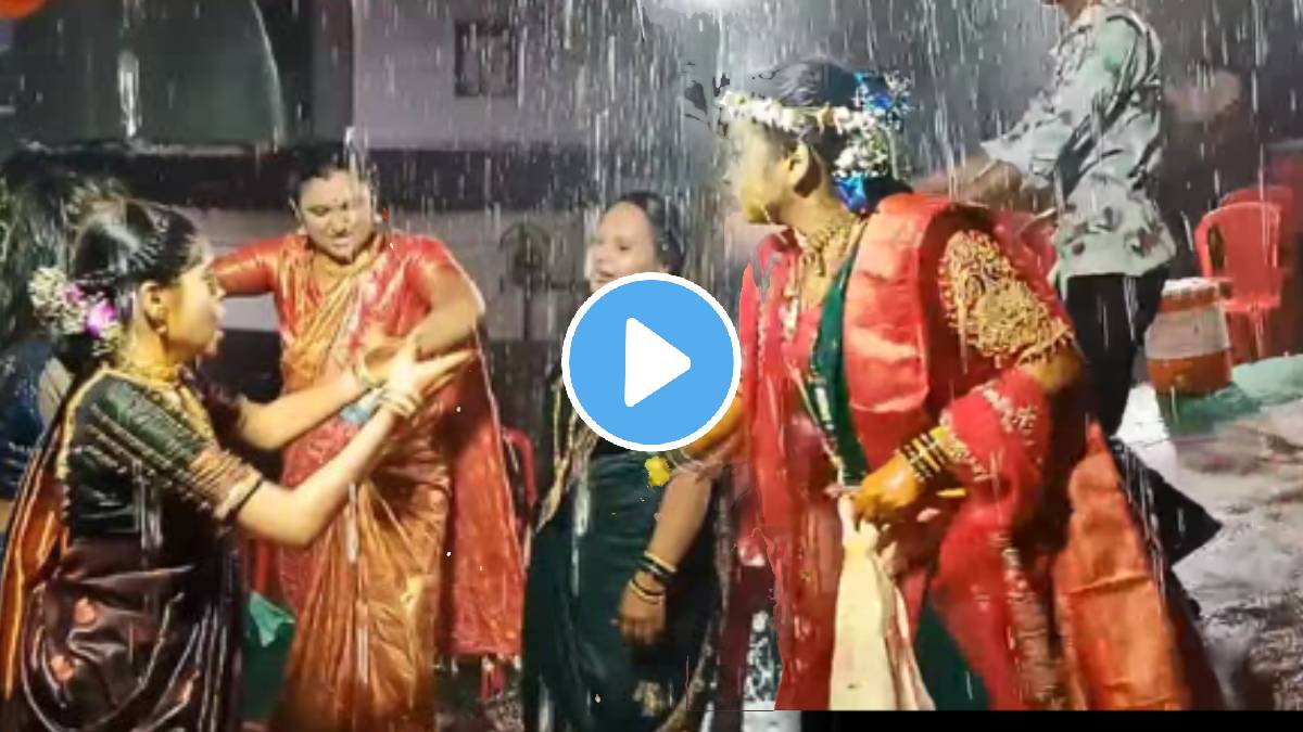 Bride Dancing in Rain