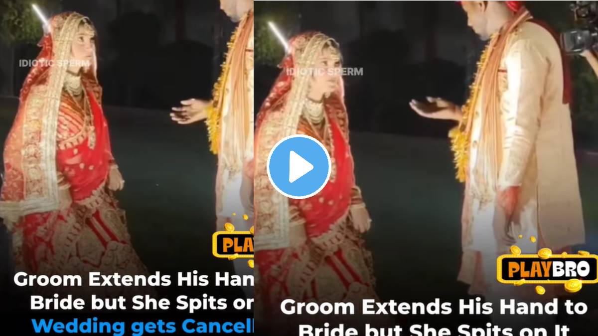 Groom extends his hand to bride but she spits on it wedding gets cancelled