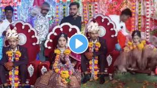 Bride fell down on stage because of groom friends watch what happened next video goes viral