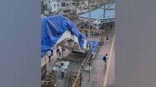 railway administration started work on stalled escalators above platforms three and four at dombivli railway station