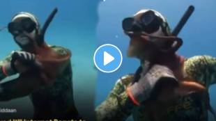 Man poking and grabbing the octopus then octopus attack back under water brutally