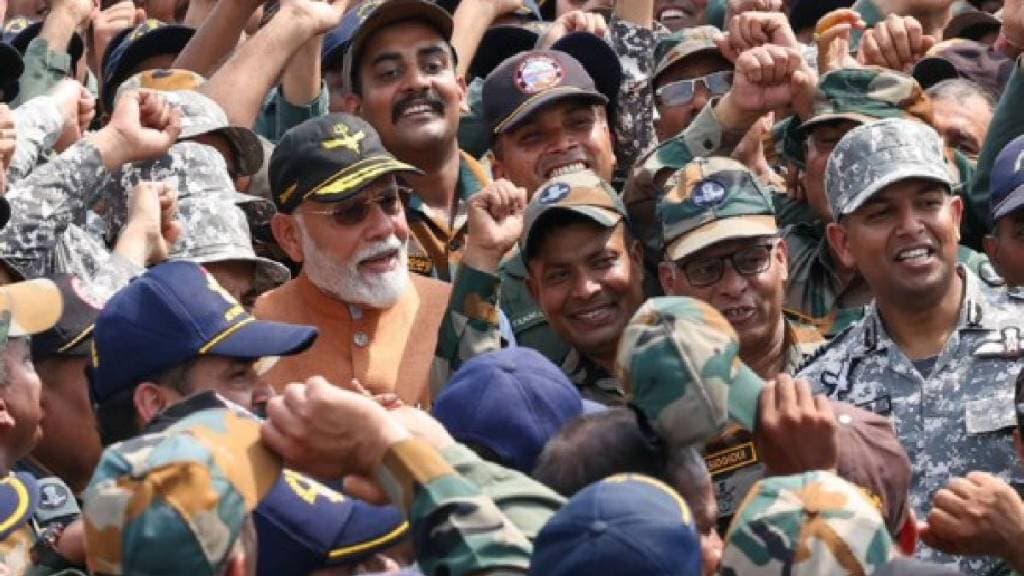 पंतप्रधान मोदींचं 'ऑपरेशन सिंदूर'बाबत भाष्य; हवाई दलाच्या जवानांचं केलं कौतुक, (फोटो-एएनआय)