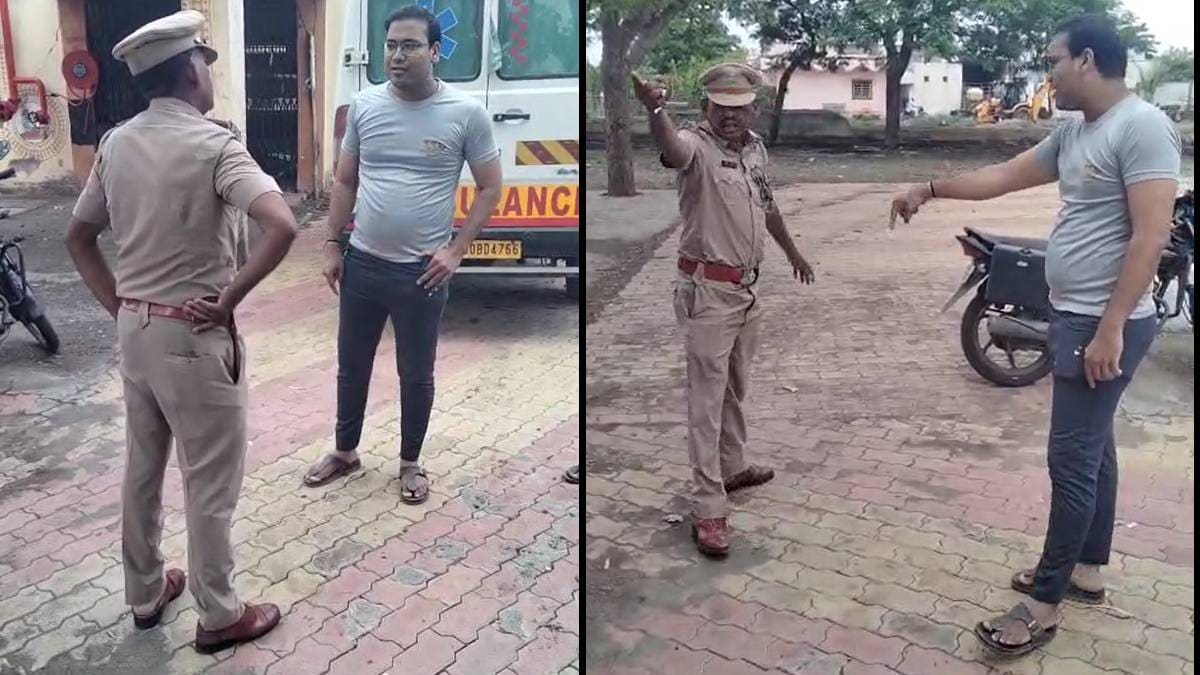 akola drunkard police sub inspector chaos