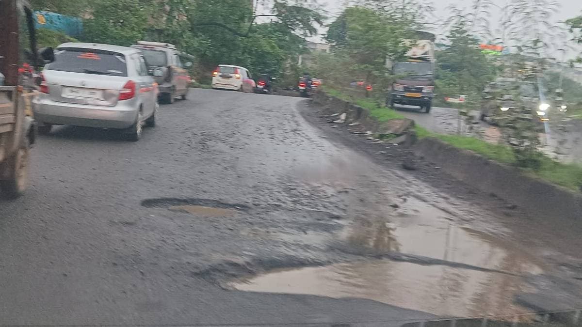 Pre monsoon rains in Ambernath damaged asphalt roads causing large potholes across main areas