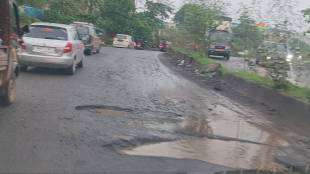 Pre monsoon rains in Ambernath damaged asphalt roads causing large potholes across main areas