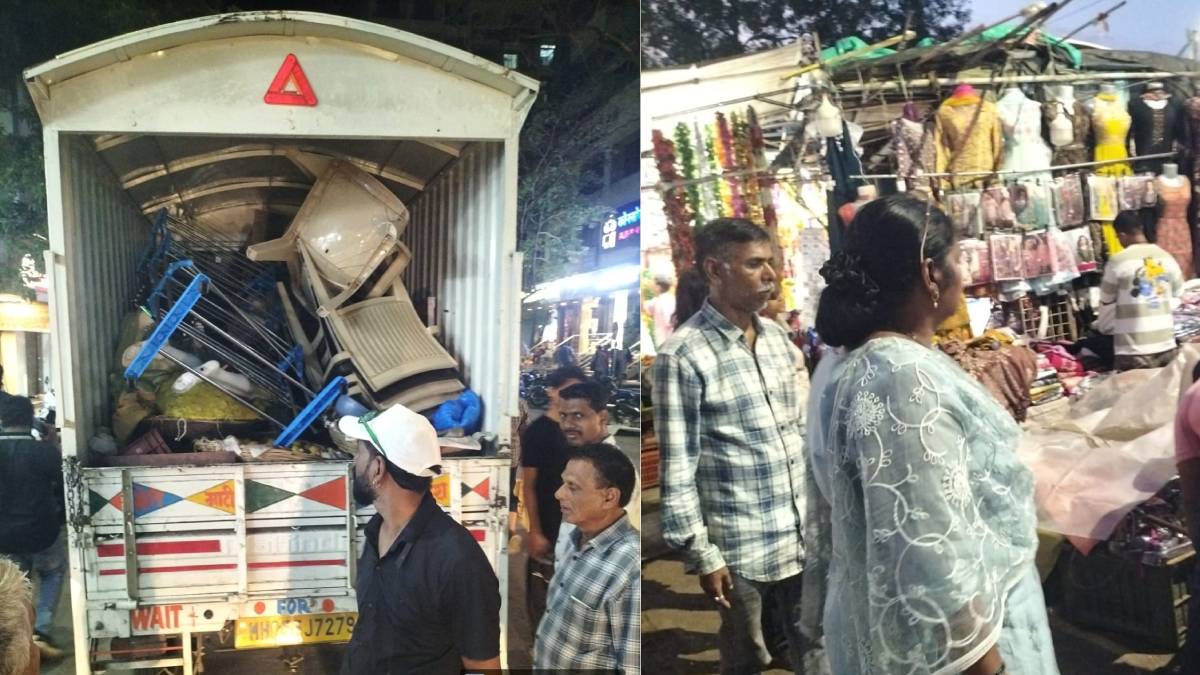 action against hawkers in dombivli east