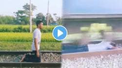 रीलसाठी थेट रेल्वे रुळावर झोपला तरुण; तेवढ्यात भरधाव वेगात ट्रेन आली थोडीशी चूक अन्…, VIDEO पाहून बसेल धक्का