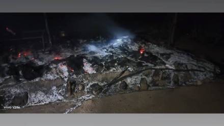 nashik 82 year old man died in a midnight hut fire caused by a lamp in Kikwari