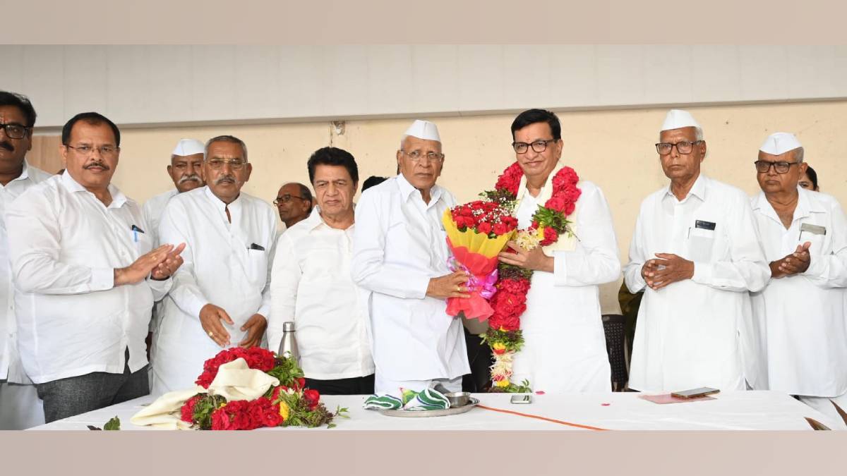 balasaheb thorat elected president and Pandurang ghule vice president of thorat Sugar factory Sangamner