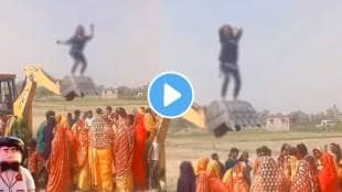 Viral Video Of Girl Dancing On Jcb watch what happened next video goes viral