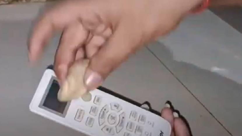 apply dough on remote before use ac