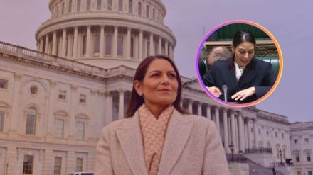 UK MP Priti Patel speaking in support of India’s right to self-defense