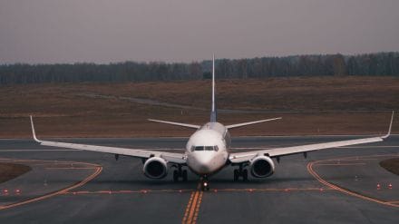 Security personnel inspecting Chennai-Colombo flight at Sri Lankan airport