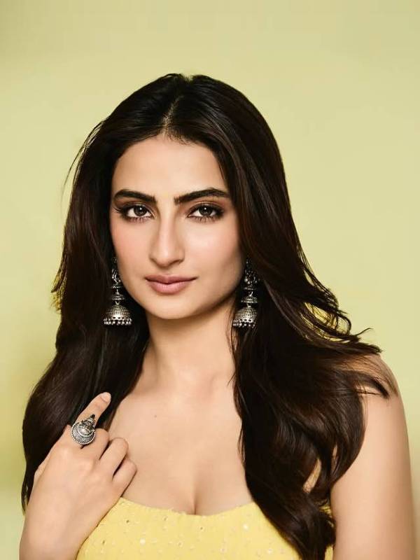 Palak Tiwari in yellow off shoulder dress