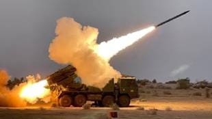 Nagpur made Pinaka multi-barrel rocket launcher deployed at India-Pak border practiced in Pokhran