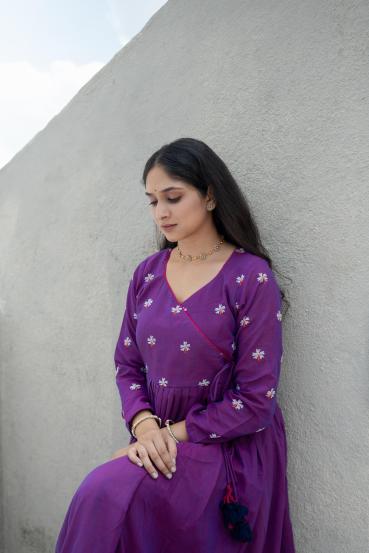 Priyadarshini Indalkar Purple Dress Look