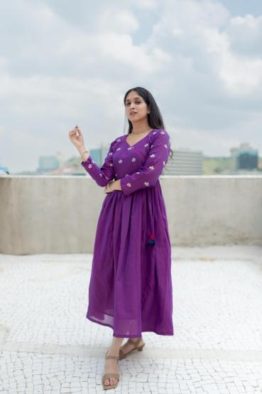 Priyadarshini Indalkar Purple Dress Look