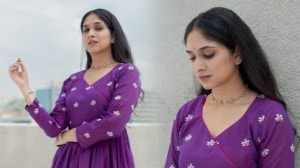 Photos: जांभळ्या पारिजात अंगारखा ड्रेसमध्ये प्रियदर्शिनी इंदलकरचं खास फोटोशूट