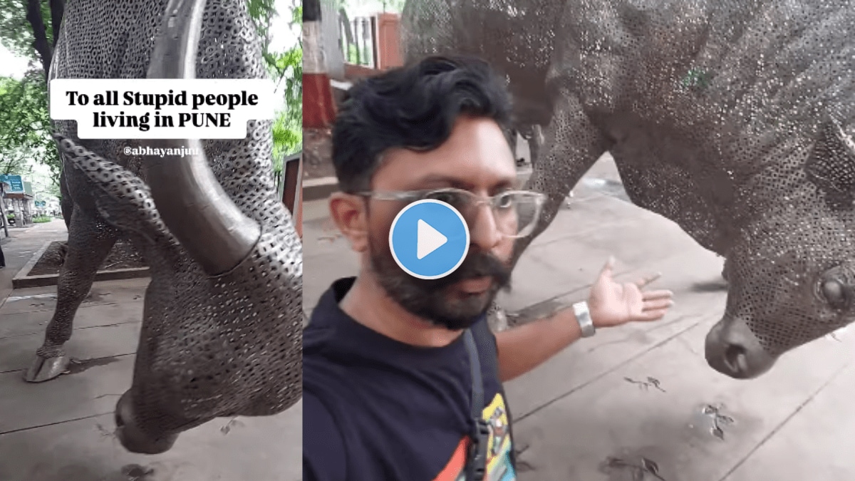  ही कचरा पेटी नाही; शिल्पामध्ये कचरा टाकणाऱ्या पुणेकरांना तरुणाने सुनावले खडे बोल, (सौजन्य - इंस्टाग्राम/abhayanjuu)