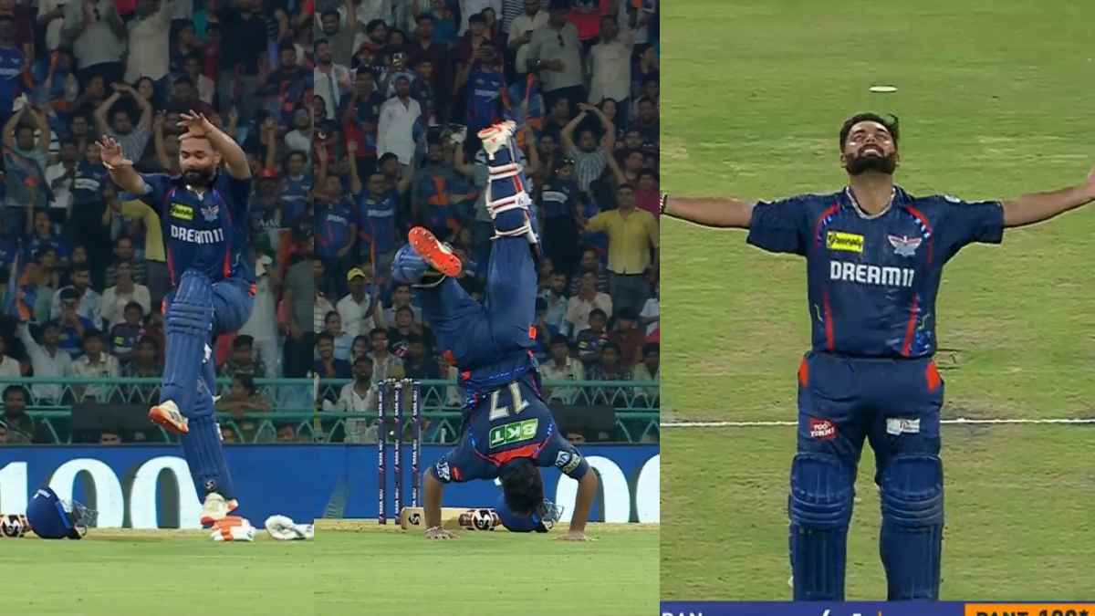 Rishabh Pant Century in LSG vs RCB Last Match Celebrates Hundred with Cartwheel on Ground IPL 2025 Watch Video