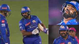 Rohit Sharma Survived On Last Minute DRS Of LBW call As Ball Pitched Outside leg Video RR vs MI