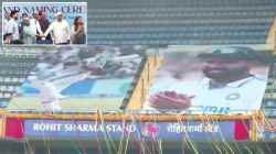 Rohit Sharma Stand: रोहित शर्माच्या नावाच्या स्टँन्डचं वानखेडेवर दिमाखदार सोहळ्यात अनावरण, हिटमॅनचे आई-वडिलही उपस्थित; पाहा VIDEO