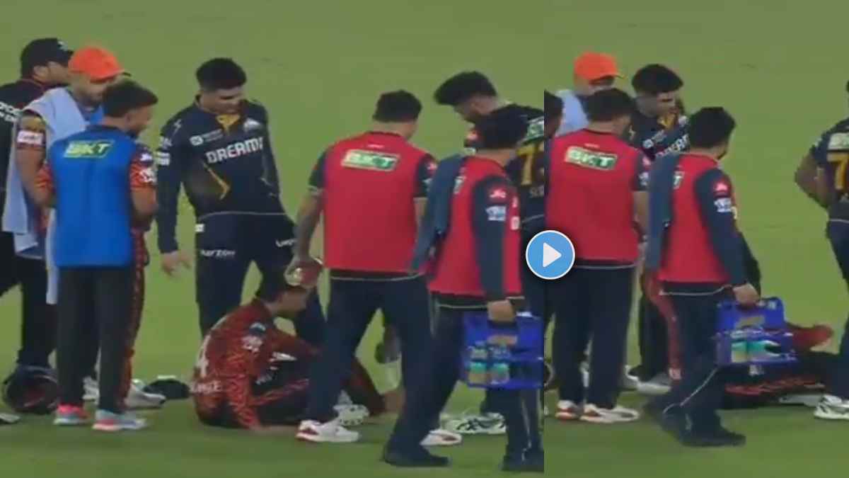 Shubman Gill Kicks Abhishek Sharma After Argument With Umpires Over Wicket Video GT vs SRH IPL 2025