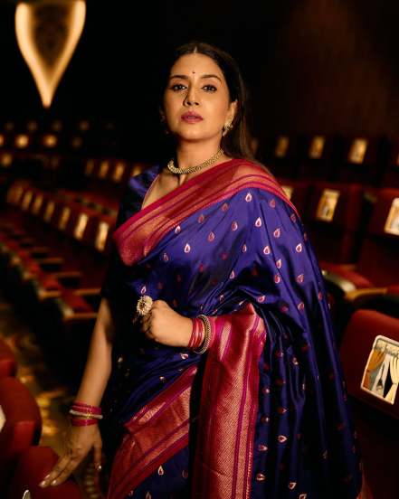 Sonali Kulkarni Paithani Saree Look