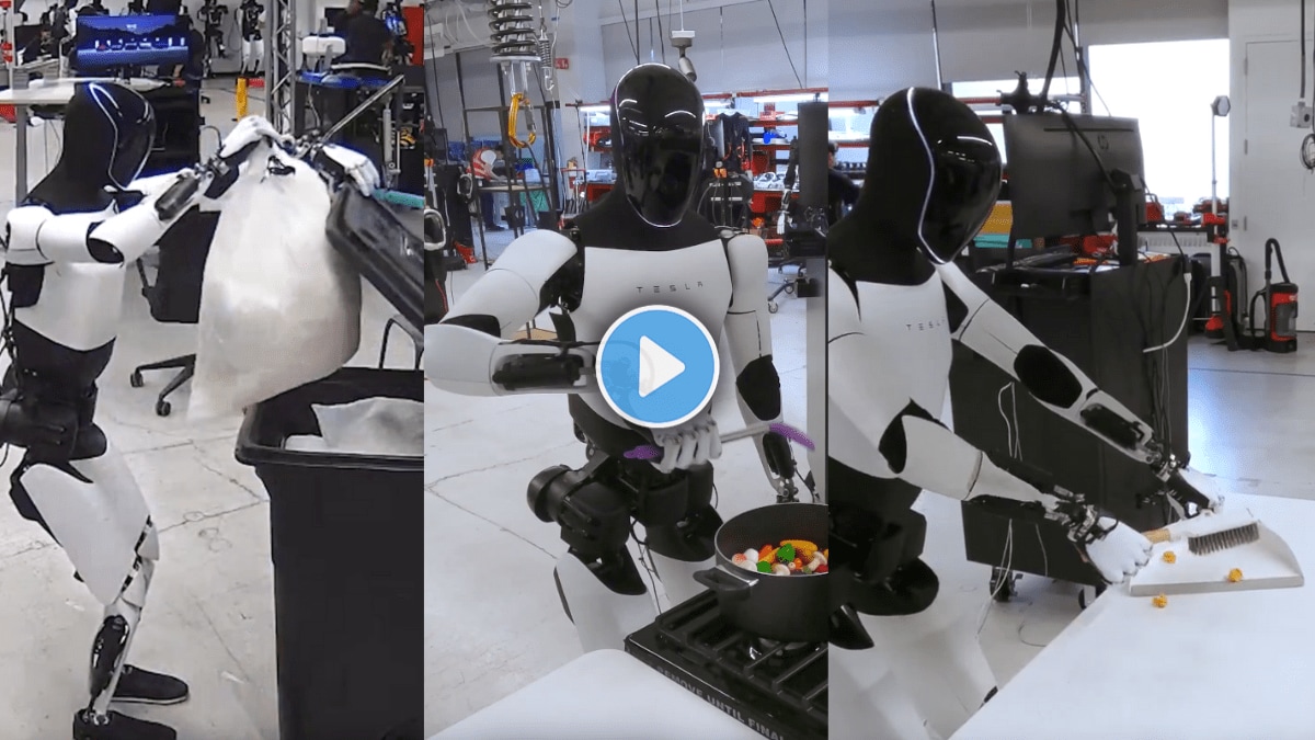 Tesla Optimus Humanoid Robot Doing Household Chore