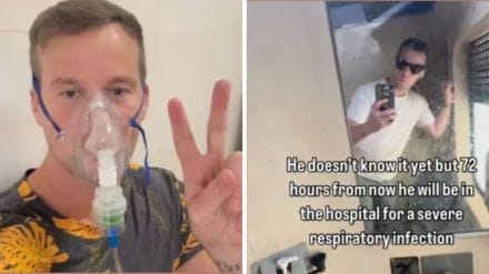US travel vlogger in hospital after long train ride in India