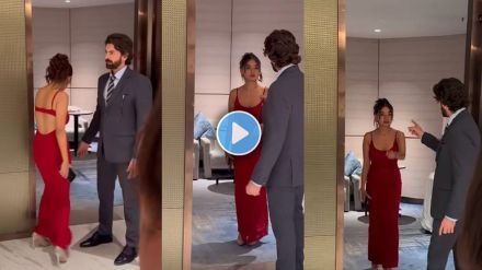 neil nitin mukesh seems angry with Anushka sen in a viral video