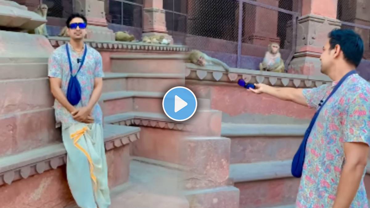 Vrindavan monkey viral video