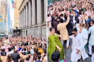 A wedding procession with 400 people brought Wall Street