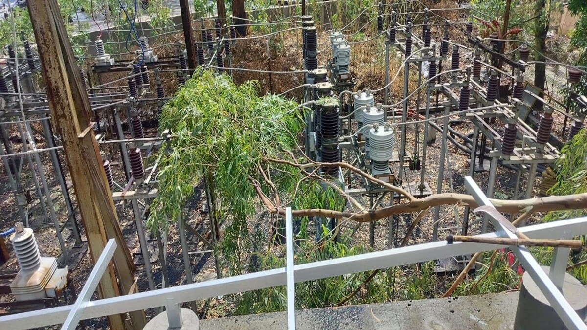 Satpur industrial area, power outage, loss , trees,