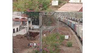Railway administration has started the construction of a pedestrian bridge at Asangaon railway station
