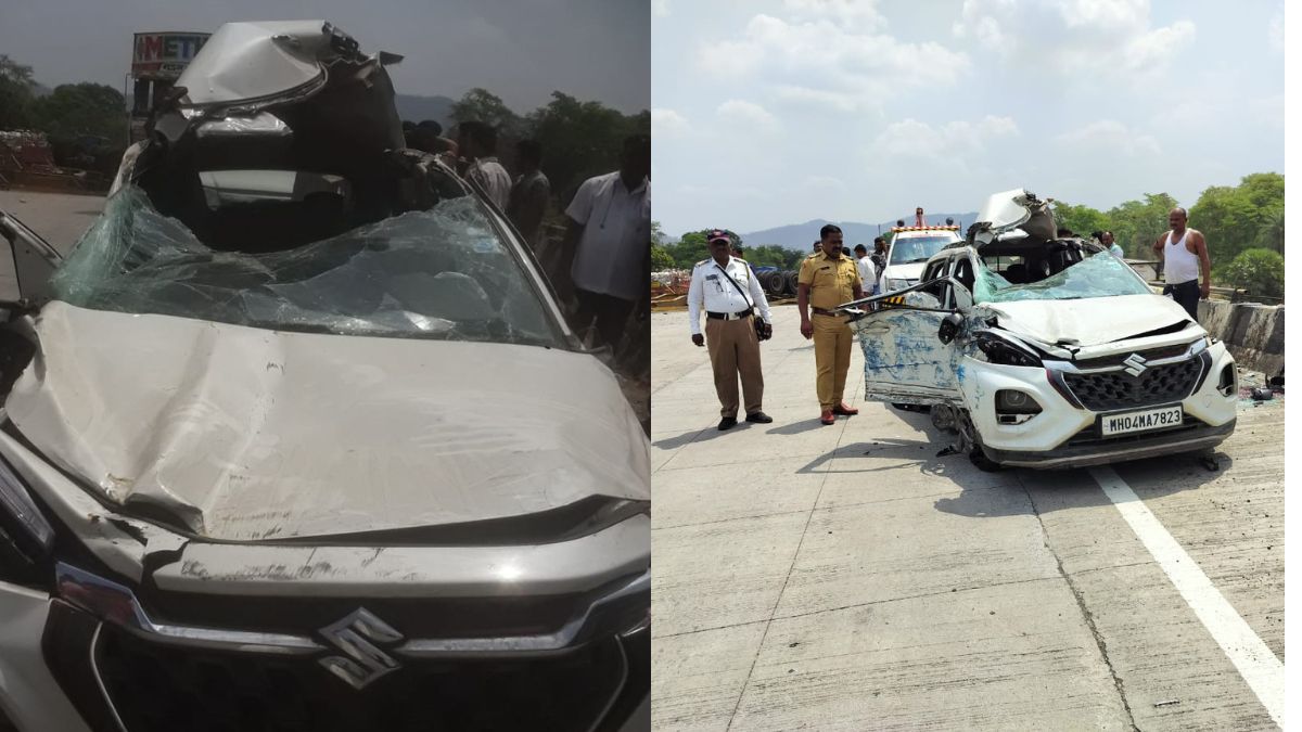 palghar Dahanu accident on Mumbai Ahmedabad National Highway one dead six injured