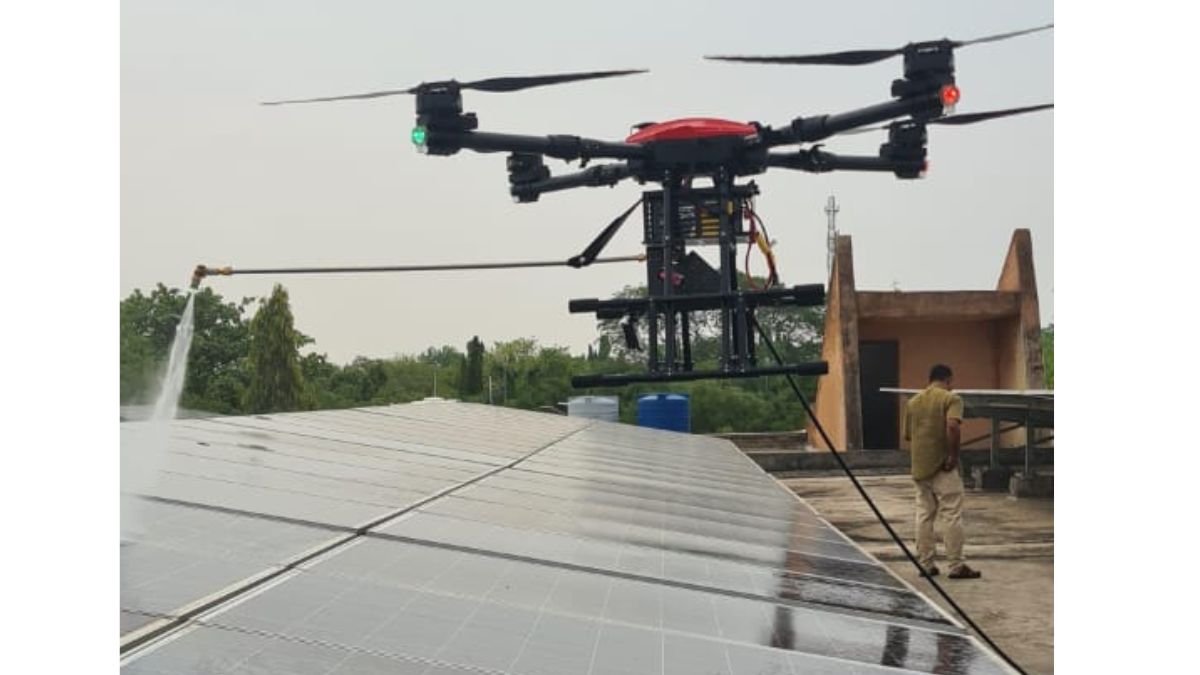 akola solar panel cleaning drone pdkv innovation