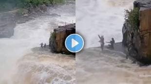 boys fishing in waterfall shocking video viral