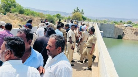 nilwande water dispute sangamner news in marathi