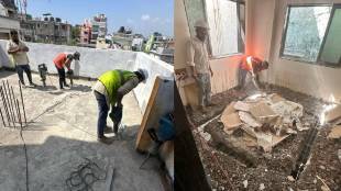 The Mumbai Municipal Corporation has demolished a four storey building constructed illegally in the Vesave Gaothan area