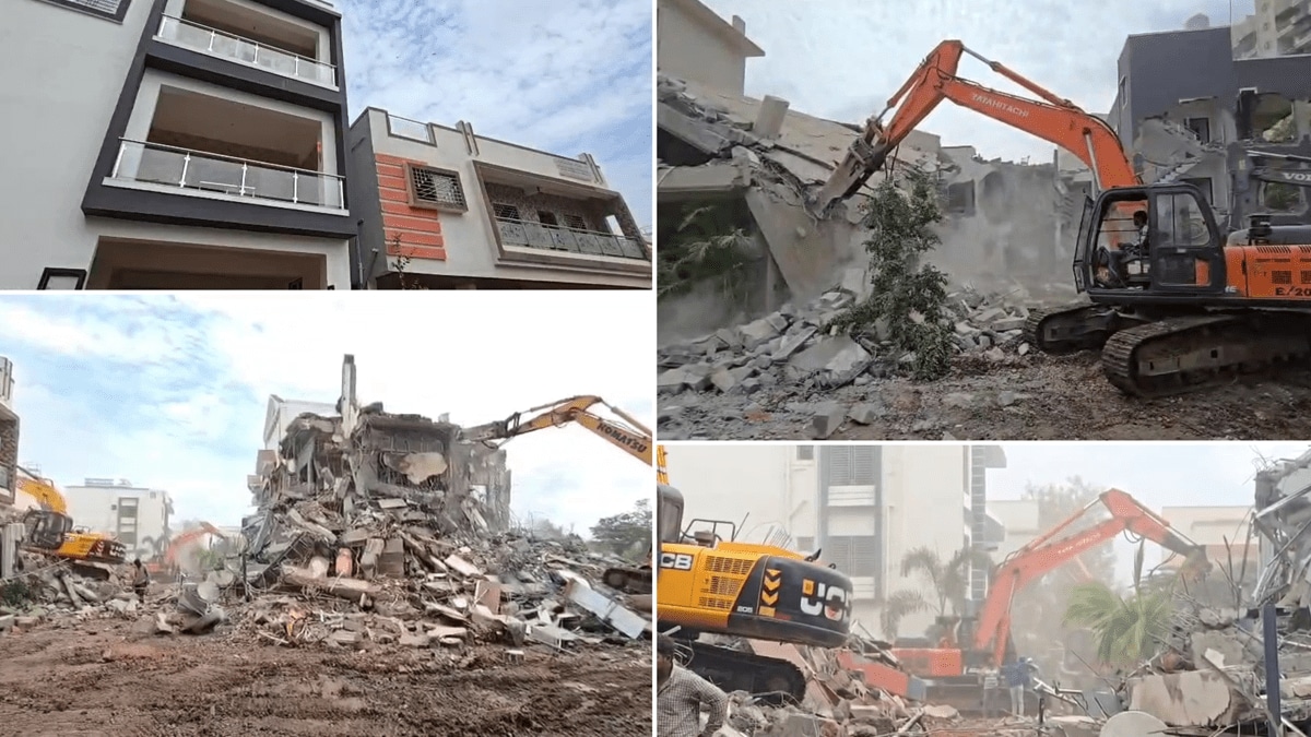 36 bungalows built along the Indrayani riverbed in the Pimpri-Chinchwad Municipal Corporation area have been demolished