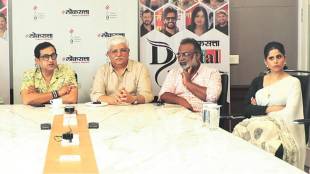 Gulkand team visit at loksatta office for movie publicity