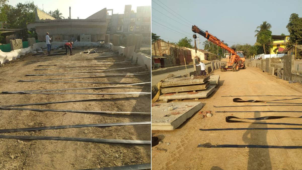 Navali flyover construction quality news in marathi