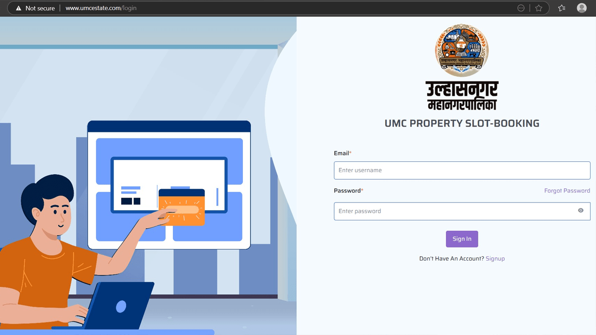 community halls and function halls can also be booked with one click; registration can be done through the website Initiative by Ulhasnagar Municipal Corporation